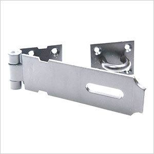 A Silver Galvanized Hasp & Staple Shed Lock